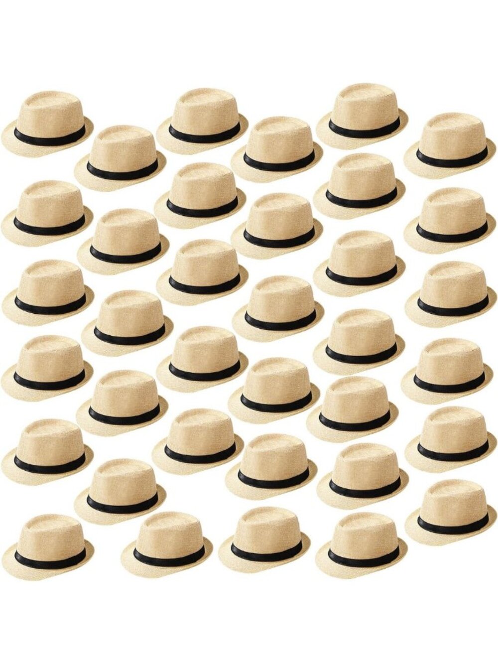 36 Pcs Fedora Hats Bulk for 20s Party Supplies, Vintage Costume Accessories